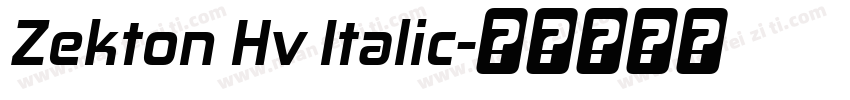 Zekton Hv Italic字体转换